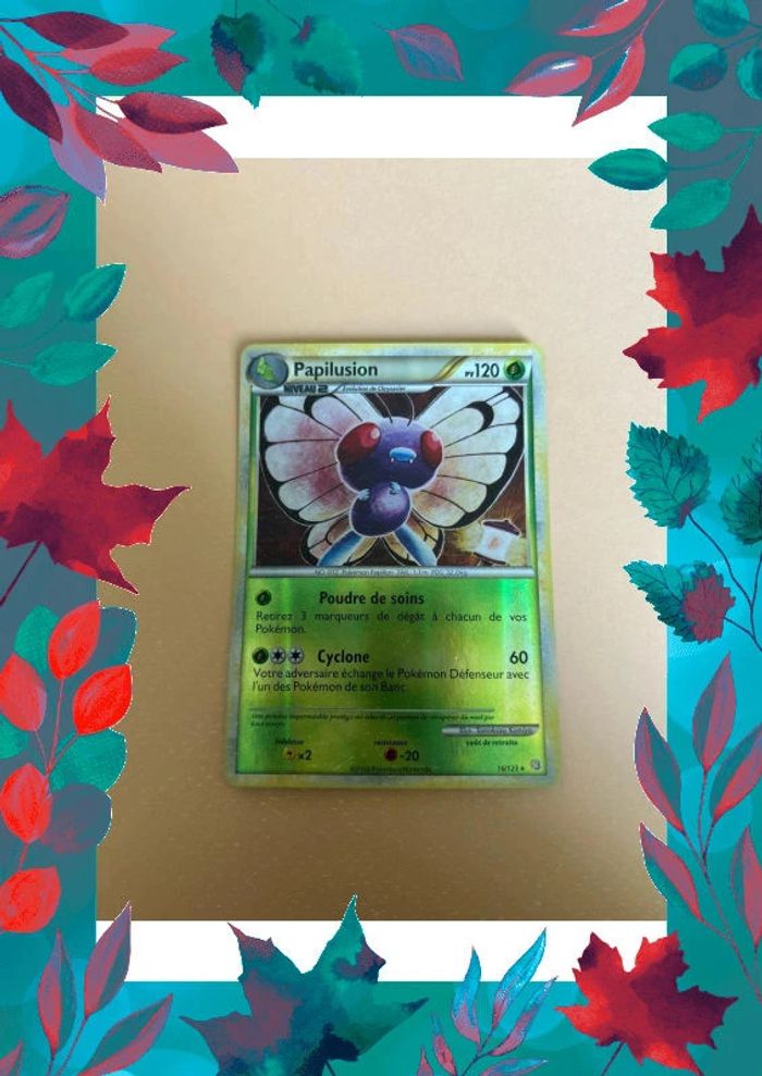 Carte Pokémon papilusion 16/123 reverse heartgold et soulsilver