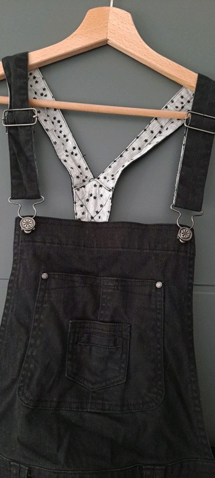 Robe salopette jean noir - photo numéro 2