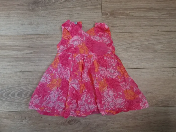 Lot de 2 robes d'été fille 1 an - photo numéro 2