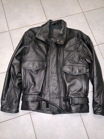 Moto Magnifique blouson en cuir véritable 