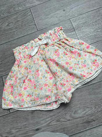 Short kiabi 18 mois  fleurs fluo