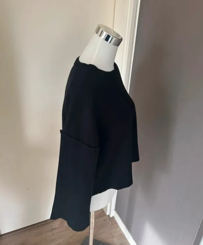 Bsb pull noir maille coupe oversize taille S - photo numéro 3