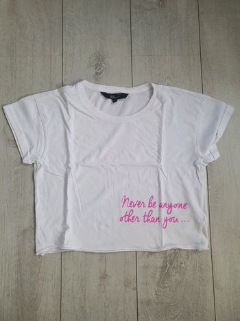 T shirt Crop Top Blanc
