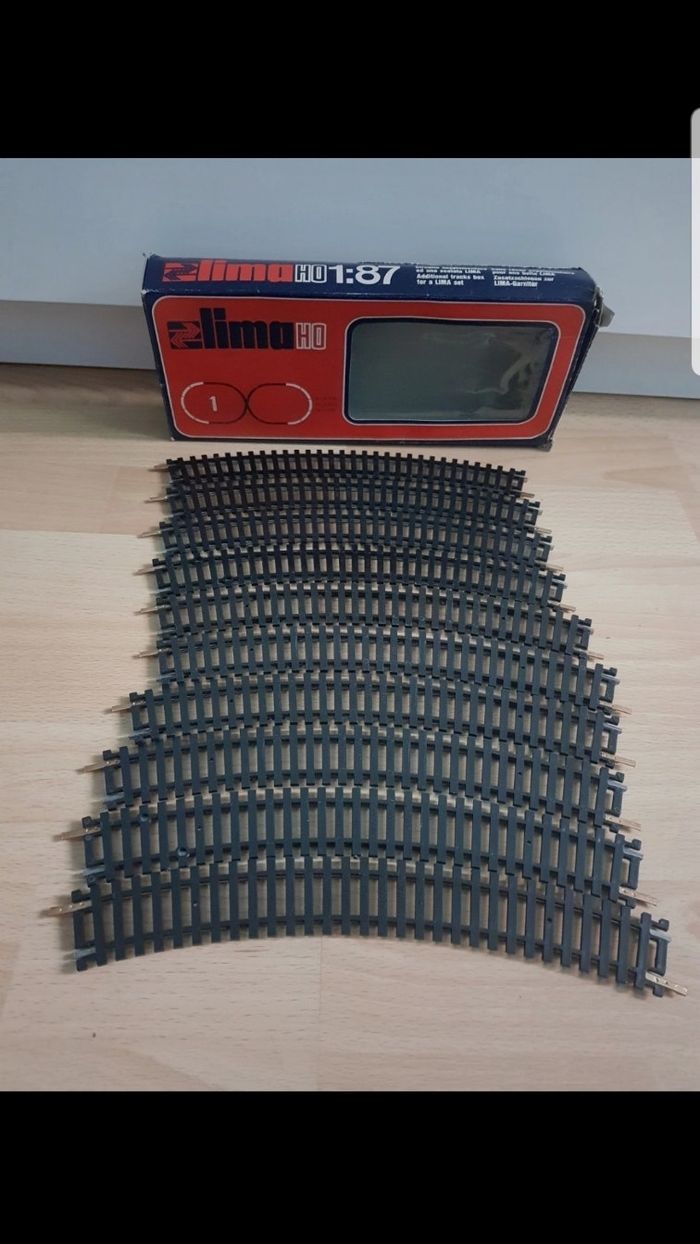 lima HO 1:87 : Lot de 10 rails courbes complémentaires - Boîte 1 - Référence 4051