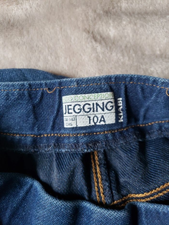 Jegging bleu foncé taille 10 ans - photo numéro 4
