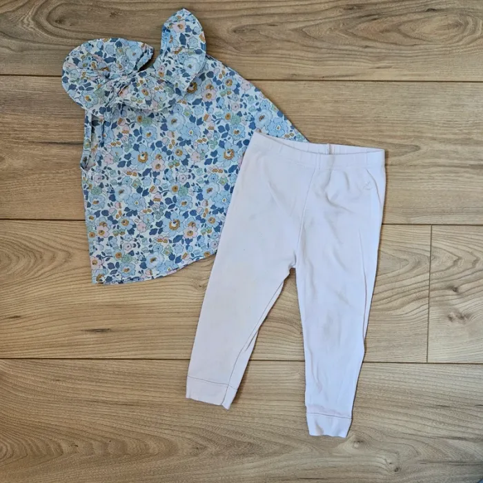 Blouse liberty + legging petit bateau