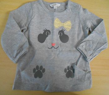 T-shirt fille manches longues 6 mois neuf - Babib u