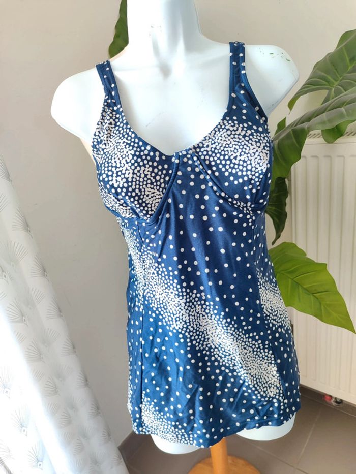 Maillot de bain Tankini a pois 1 pièce