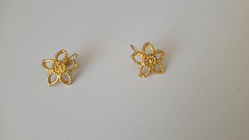 Boucles d oreilles femme acier inoxidable dorée