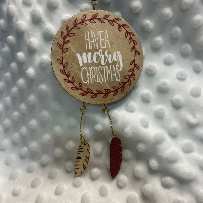 🎄✨ Suspension bois “Have a Merry Christmas” ✨🎄