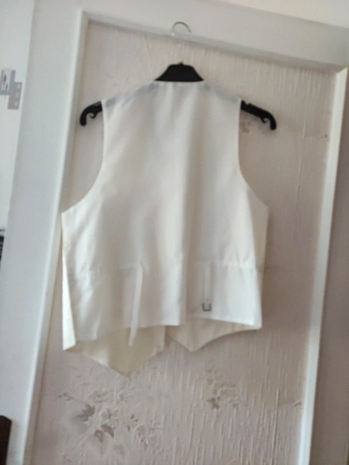 Boléro+cravate couleur écru 16 ans - photo numéro 4