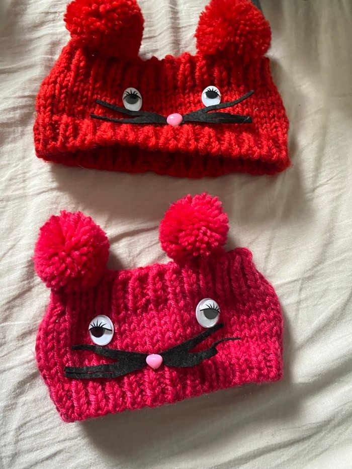 Lot de 2 Bandeaux Tricotés Oreilles de Chat - photo numéro 3