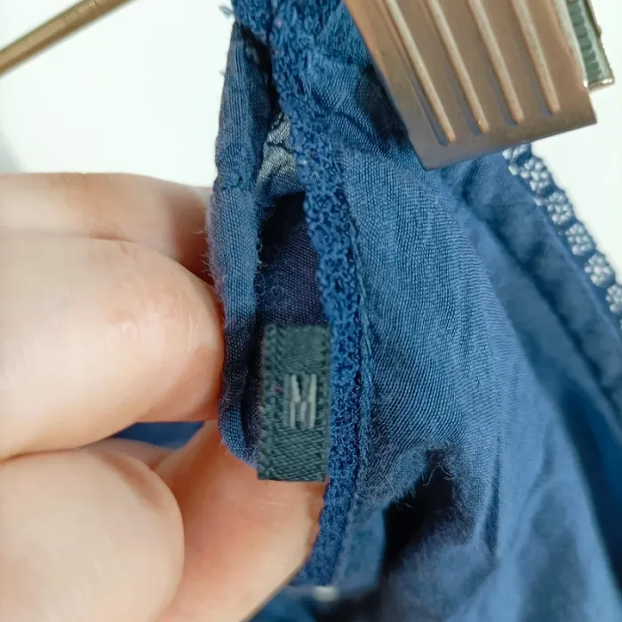 Débardeur bleu IKKS taille M fines bretelles boutonné léger bohème chic été A1287 - photo numéro 4