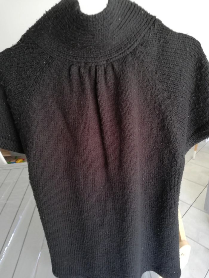 Gros gilet noire manches courtes - photo numéro 2