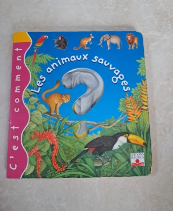 Livre cartonné les animaux sauvages en TBE
