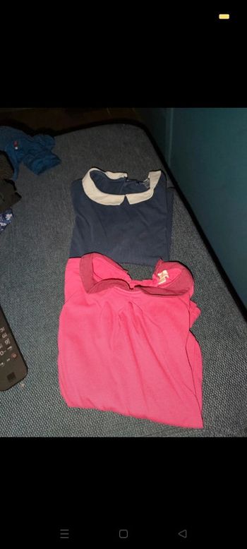 Lot 2 t-shirts col claudine 6 ans