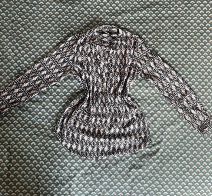 Blouse légère à motif bleu et blanc - photo numéro 5