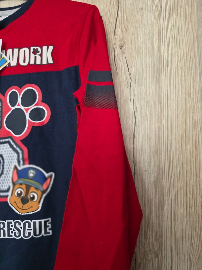TEE-SHIRT MANCHE LONGUE PAW PATROL NICKELEDEON PUPS AT WORK NEUF AVEC ÉTIQUETTE DESSUS TAILLE 6ANS - photo numéro 3