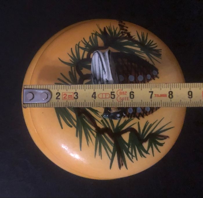 Sucrier vintage »Vallauris »jaune et cigale - photo numéro 9