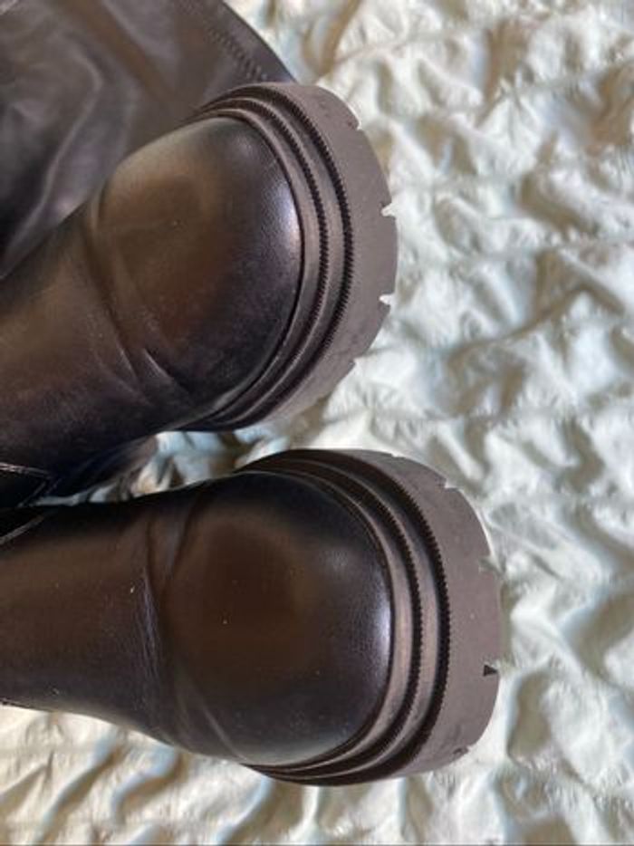 Bottes hautes cuissardes 36 similicuir noir - photo numéro 5