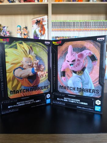 Figurines Dragon Ball Z – Son Goku SSJ3 & Majin Buu – Match Makers – Neuves Officielles Japon