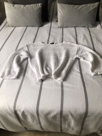 Pull ajouré blanc