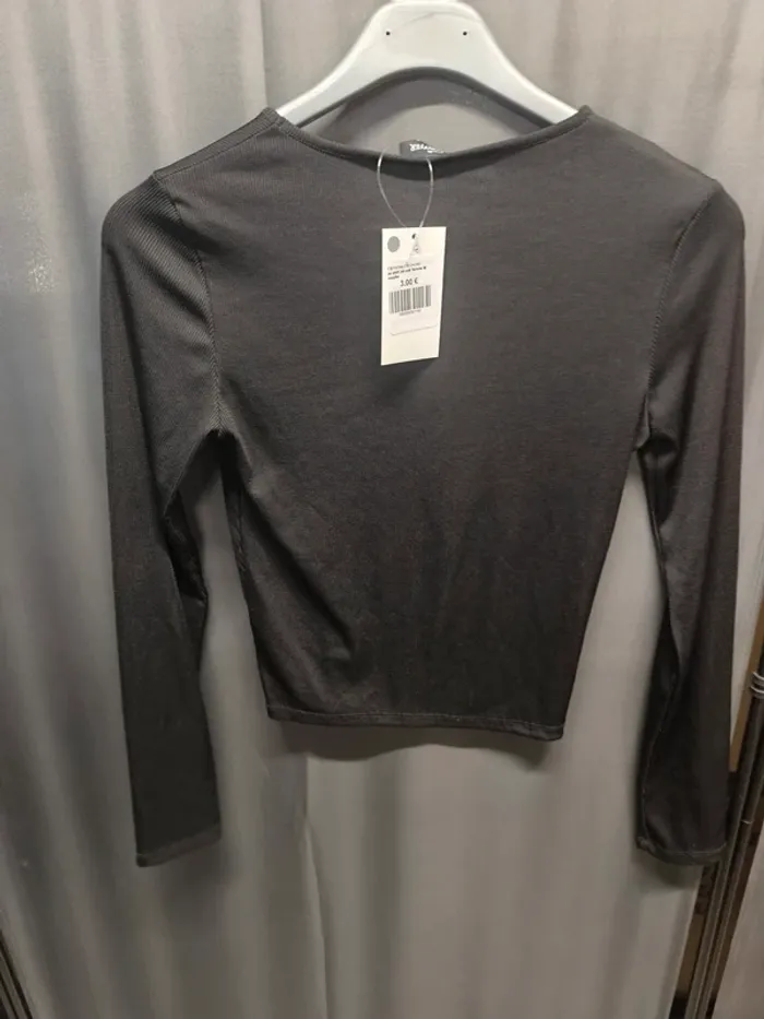 301182 tee shirt ml noir femme M jennyfer - photo numéro 2