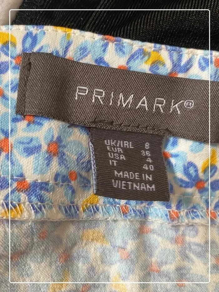 Mini-jupe satinée fleurie bleue Primark - photo numéro 6