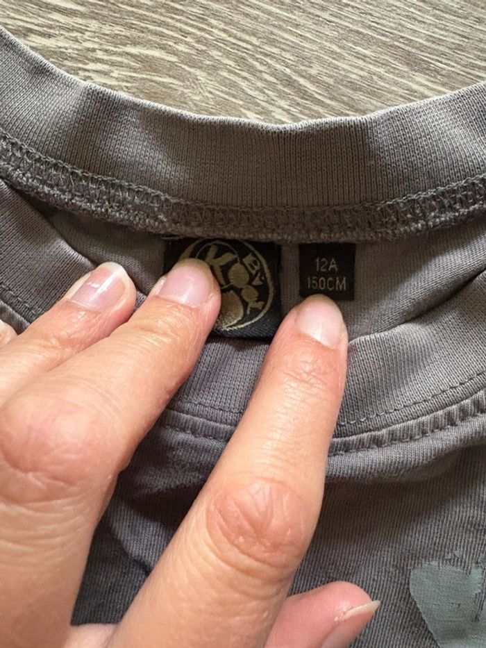 T-shirt manches longues gris 12 ans - photo numéro 3