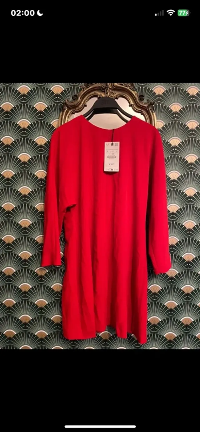 Robe rouge droite Zara taille 40 neuve - photo numéro 3