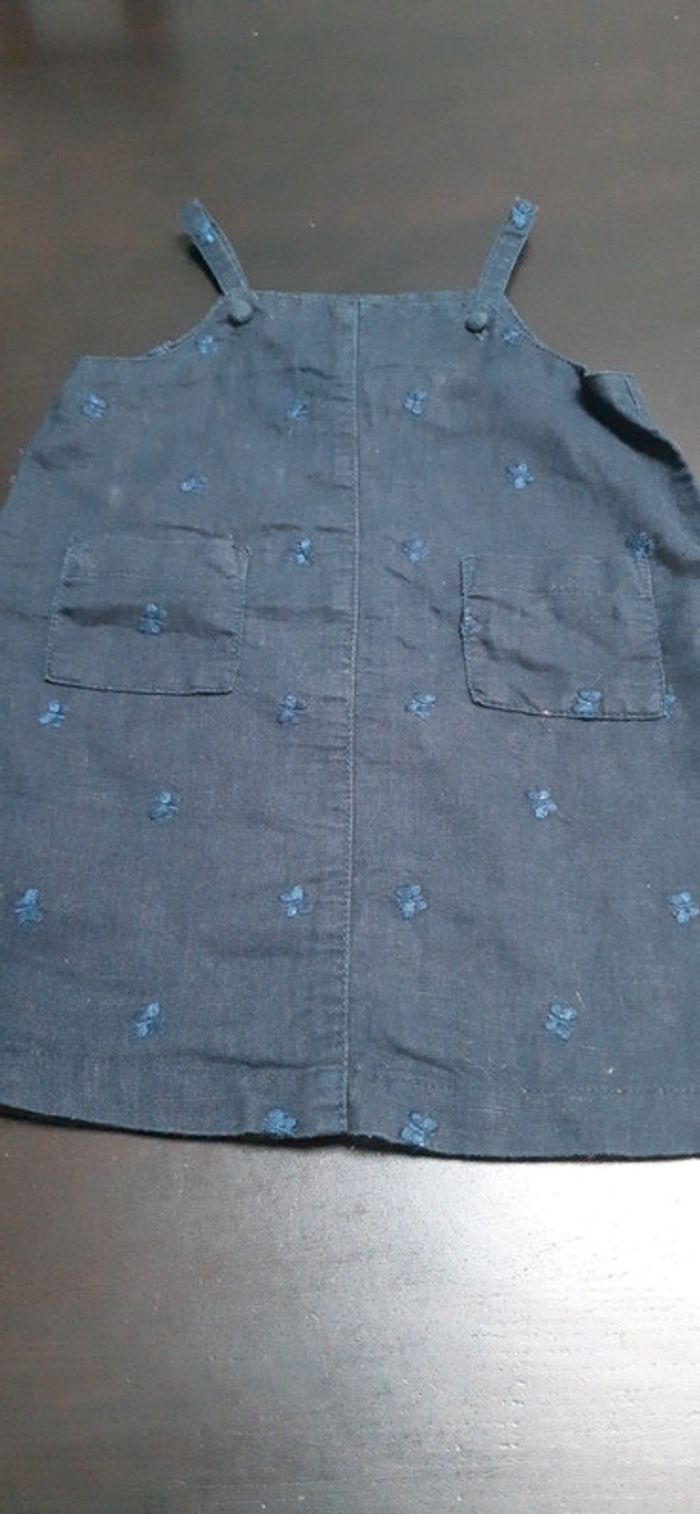 Robe Jacadi marin bleu abeille broderie 18 mois été