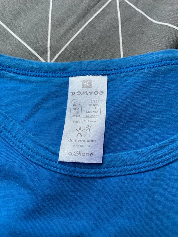 T shirt sans manche bleu - photo numéro 3