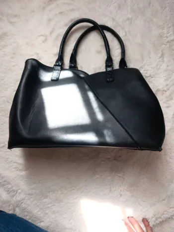 Sac à main bi matière