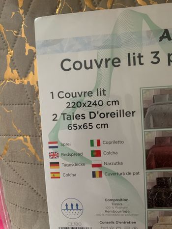 Couvre lit 2 personne
