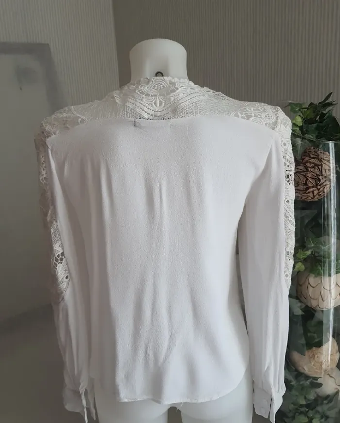 Chemisier femme blanc "Bisou's project" taille M - photo numéro 5