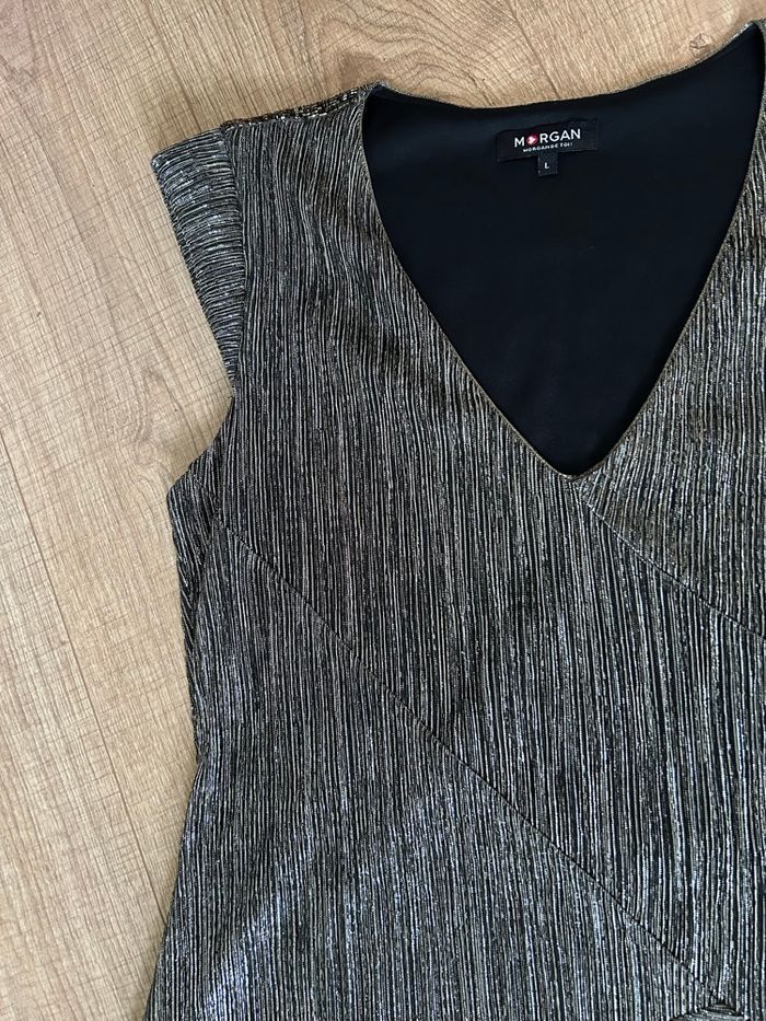 Robe brillante à manches courtes Morgan taille L excellent état - photo numéro 9