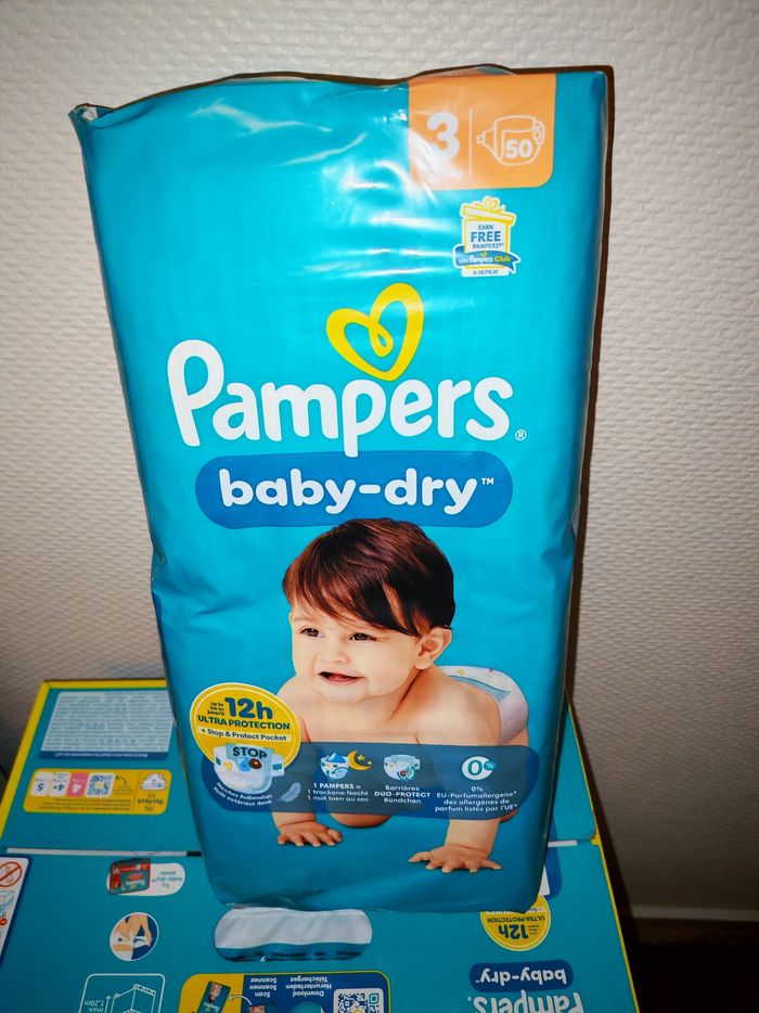 Couches Pampers Baby-Dry taille 3 - photo numéro 2