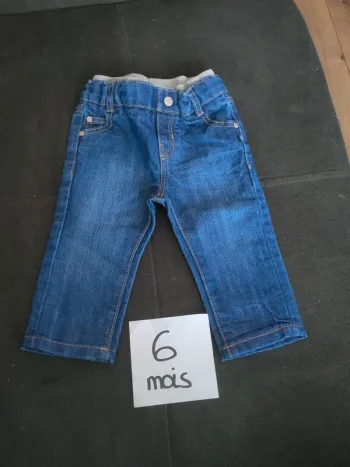 Jeans bleu garçon 6 mois Obaïbi