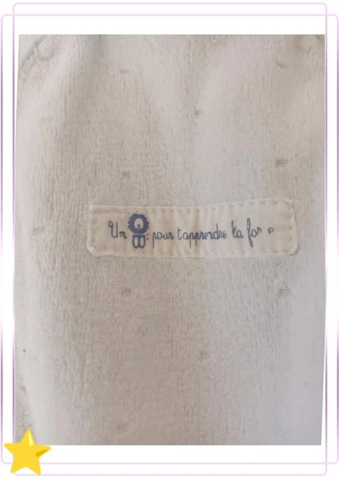 Pyjama velours bleu clair Obaibi 6mois 67cm - photo numéro 3