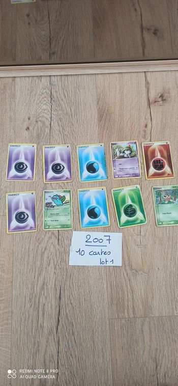 Lot de 10 cartes Pokémon 2007