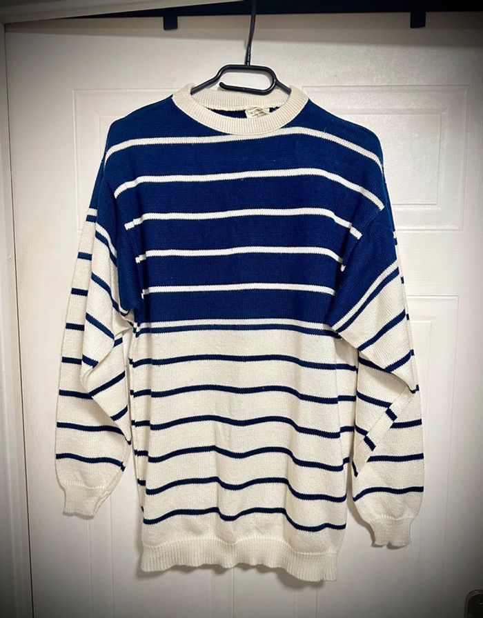 Pull À Rayures de Marins Mixte Taille L/XL