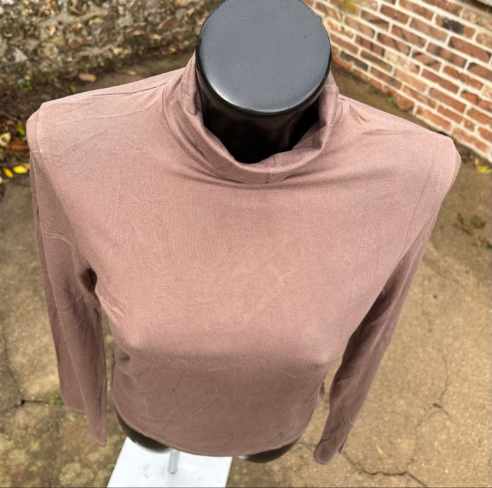 🤎 Col roulé taupe – Promod – Taille 36 - photo numéro 2