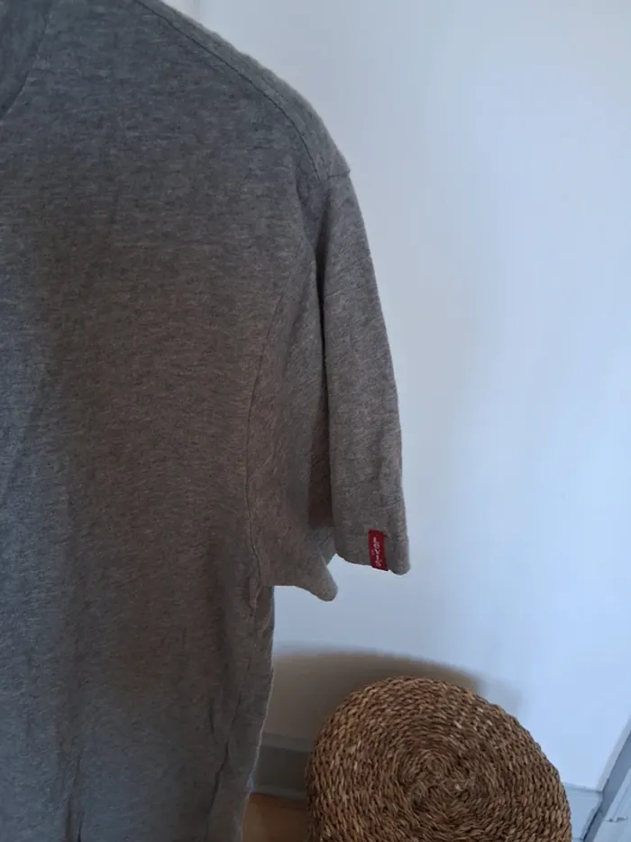 Tee-shirt gris uni - Levi's - L - photo numéro 3