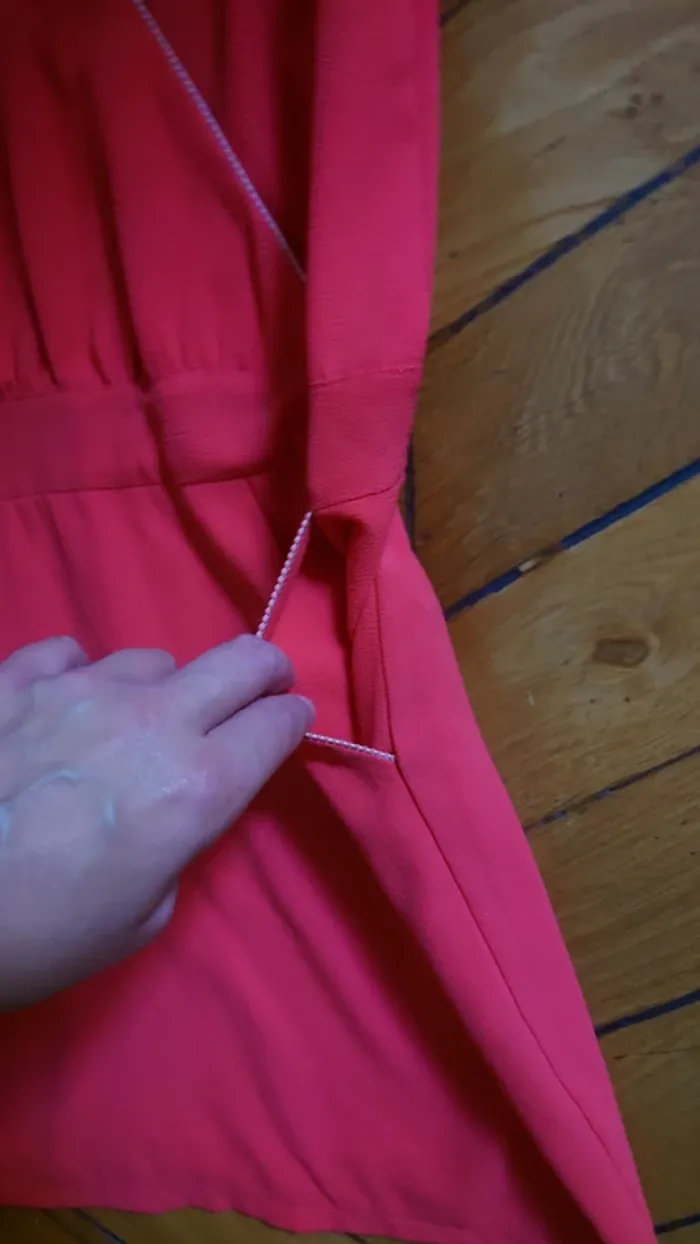 Robe été Mamouchka Tam-Tam T36/S – fines bretelles, rose grenat, chic et courte - photo numéro 10