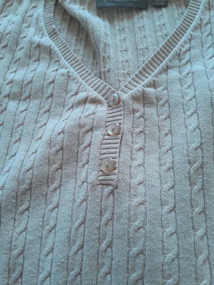 Pull coton torsadé manche 3/4 Croft & Barrow - photo numéro 4