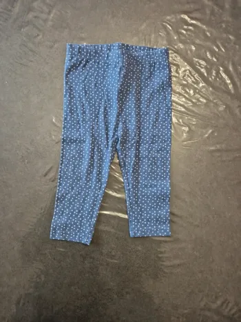 Leggins bleu a pois blanc