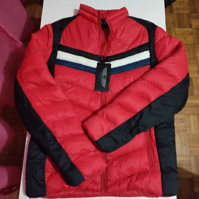 Doudoune rouge matelassée taille S/M, Denim