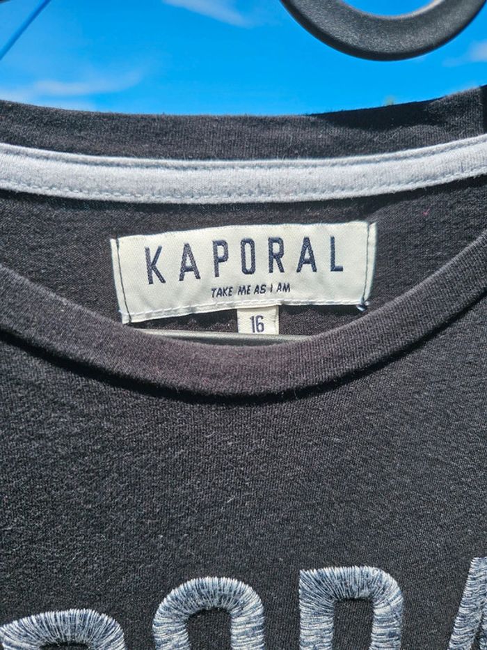 Tee-shirt manche longue taille 16 ans noir kaporal - photo numéro 8