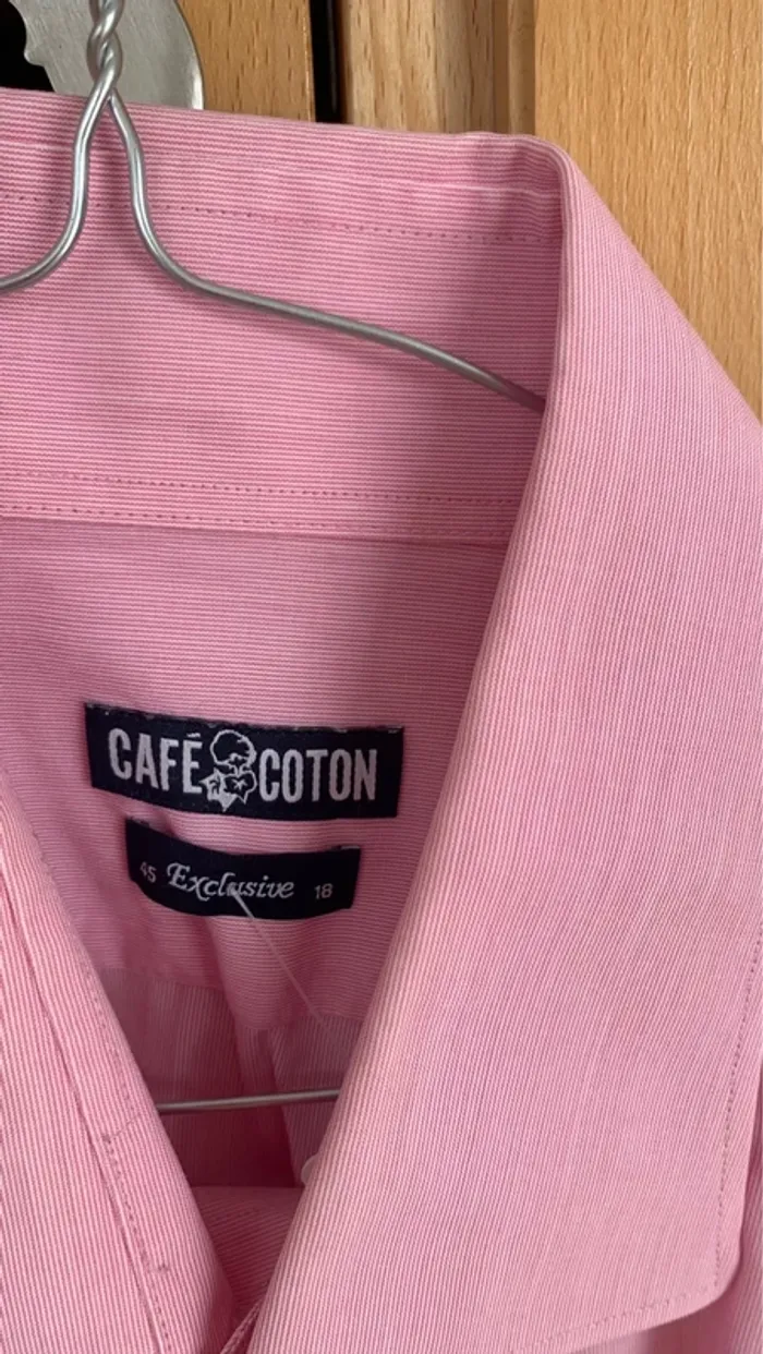 Chemise légère rose manche longue homme - photo numéro 2