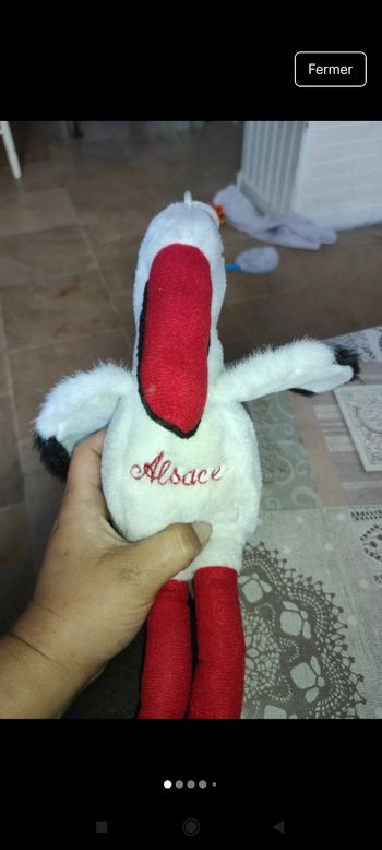 Très belle peluche cigogne j40